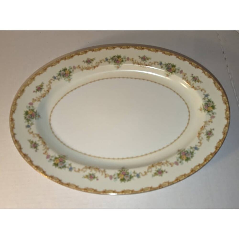 Antique 1930's Noritake China Serving Platter N128 Pattern Japan Rare